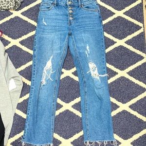 High waisted Jeans with holes